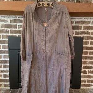 Magnolia Pearl- Cotton twill cara smock dress